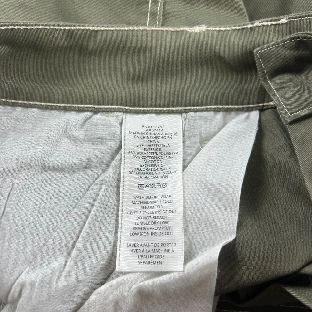 True Religion Mens 34 Kalamata Cargo Shorts Olive Green Contrast Stitch NEW Y2K